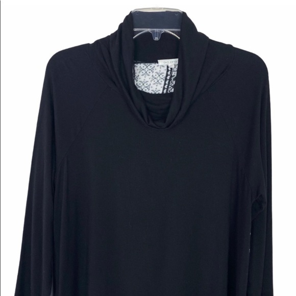 Ava James Black Blouse Patterned Button Down Back Size L - Picture 3 of 7